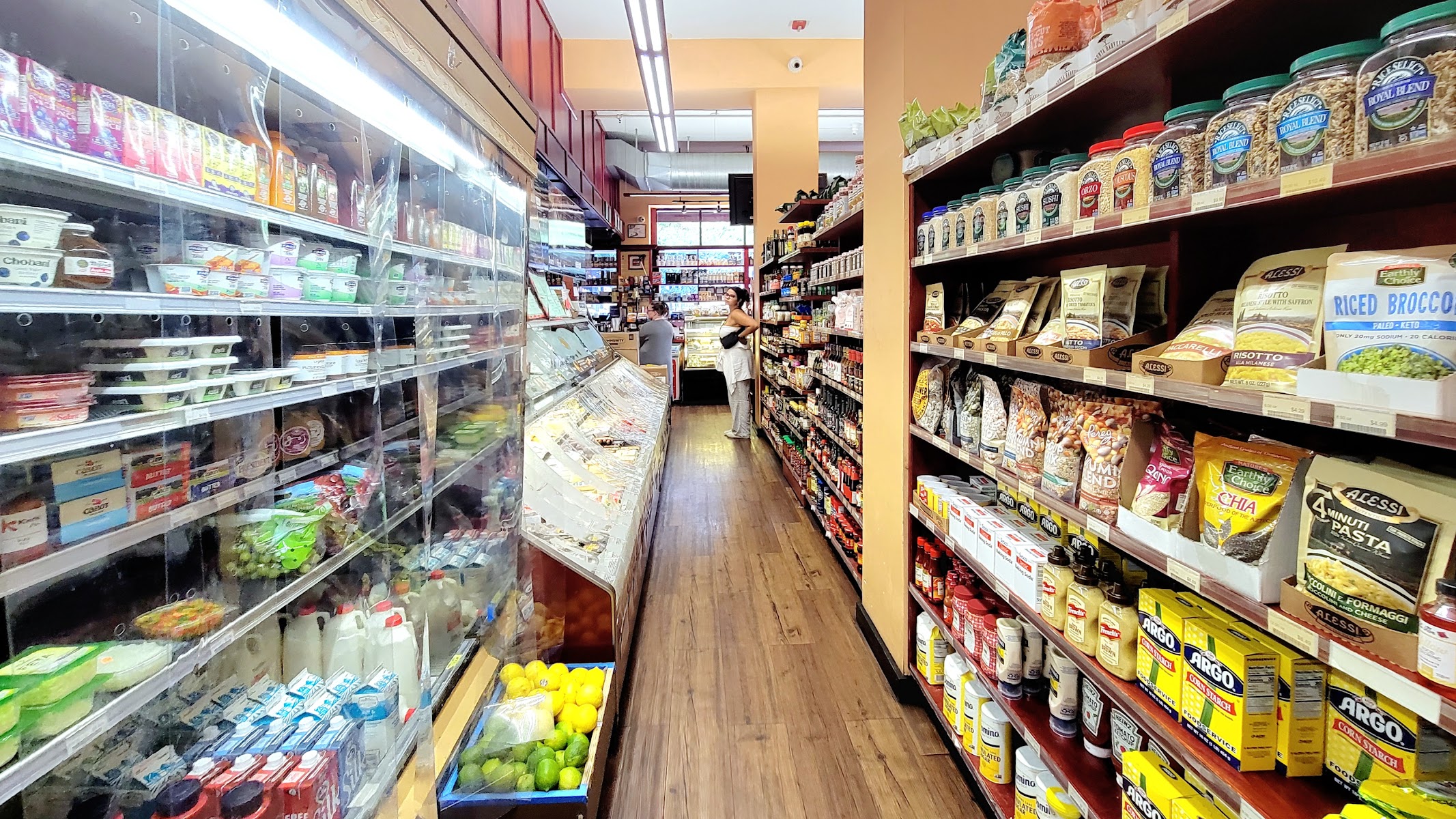 Interior grocery aisles